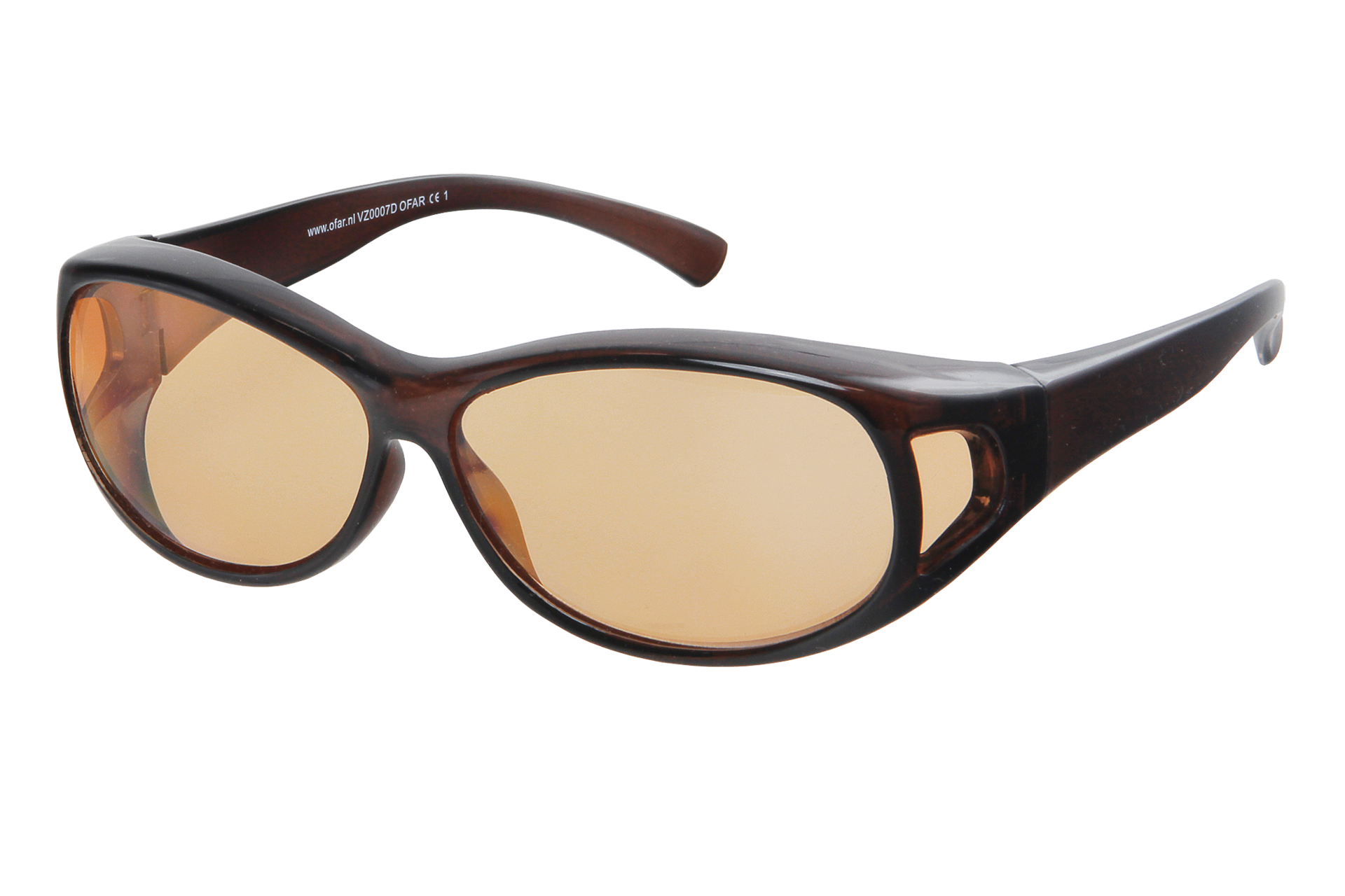 VZ-0007D licht oranje High Contrast donker havanna glans